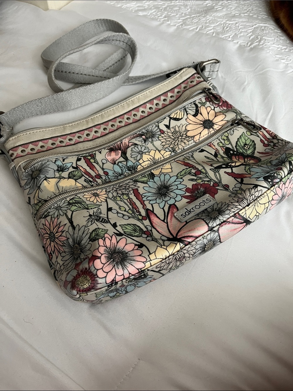 Sakroots Floral Crossbody in Pastel Multi